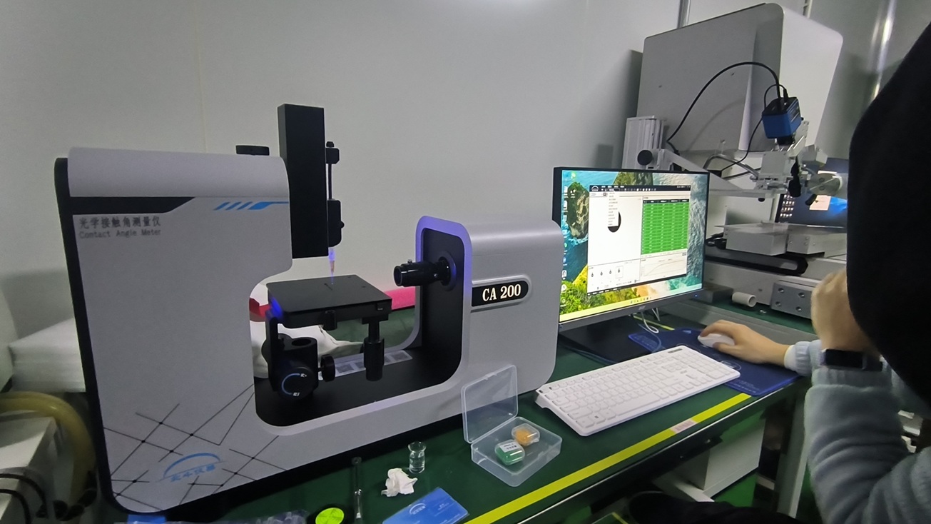 北斗儀器CA200接觸角測量儀成功交付上海澤豐半導體